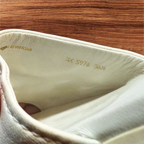 White Black Leather Prada Slides Flat Sandals Flip Flops Size EU 36.5 US 6.5 - Picture 7 of 9